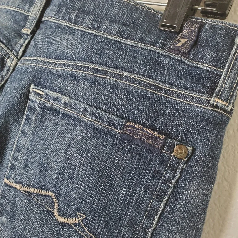 7 For All Mankind Bootcut Jeans Dark Wash Denim Womens Size 29 U075J080U-080U‎